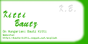 kitti bautz business card